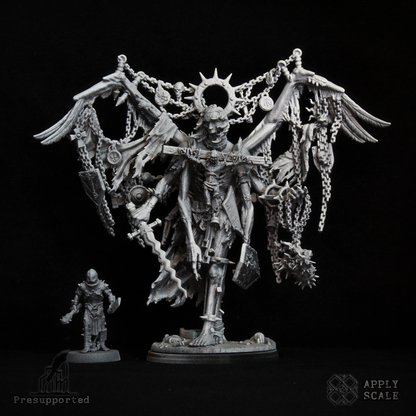 Fallen Saint resin miniature kit with 60mm base