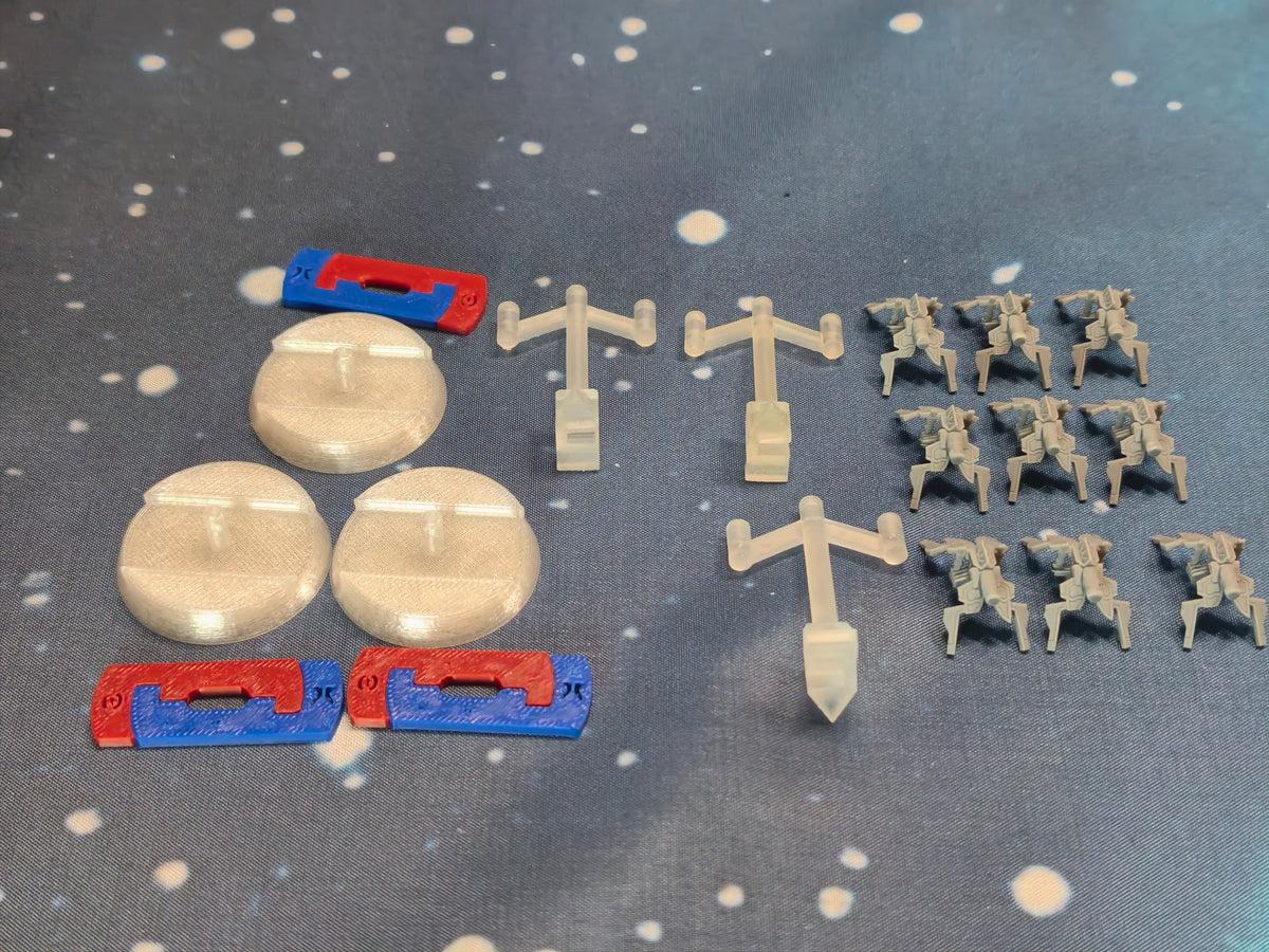 Unpainted Starviper Squadron resin miniatures approximately 19mm each