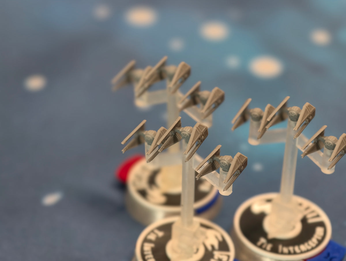 Imperial TIE Interceptor Squadron (9pcs) - Compatible with Star Wars Armada scale games