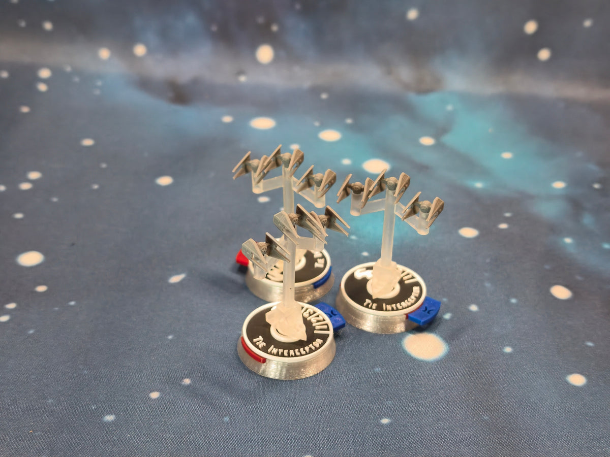 Imperial TIE Interceptor Squadron (9pcs) - Compatible with Star Wars Armada scale games