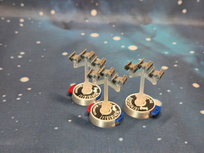 Imperial TIE Advanced Squadron (9pcs) - Compatible with Star Wars Armada scale games