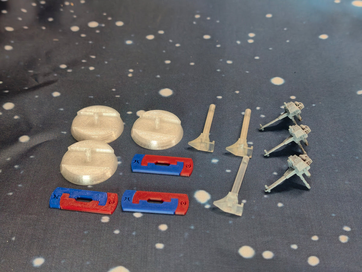 Republic G9 Rigger-class models for space wargaming