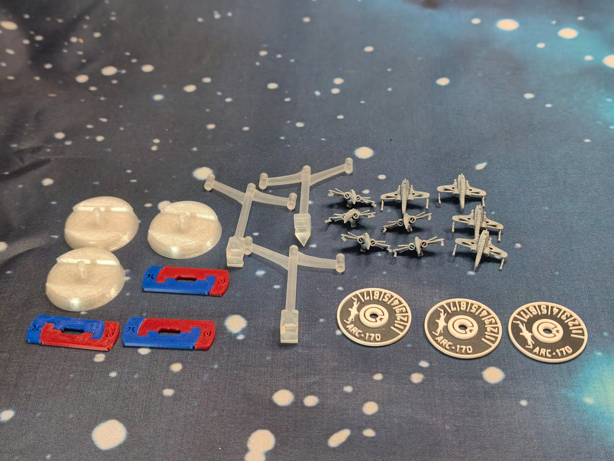 Republic ARC-170 Squadron – 9pcs - Compatible with Star Wars Armada scale games