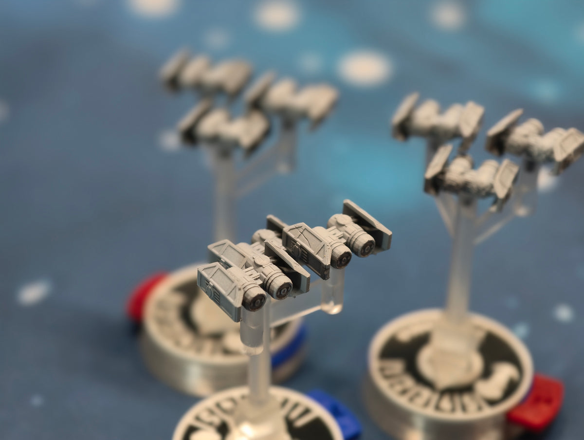 TIE Bomber spacecraft miniature for sci-fi tabletop gaming
