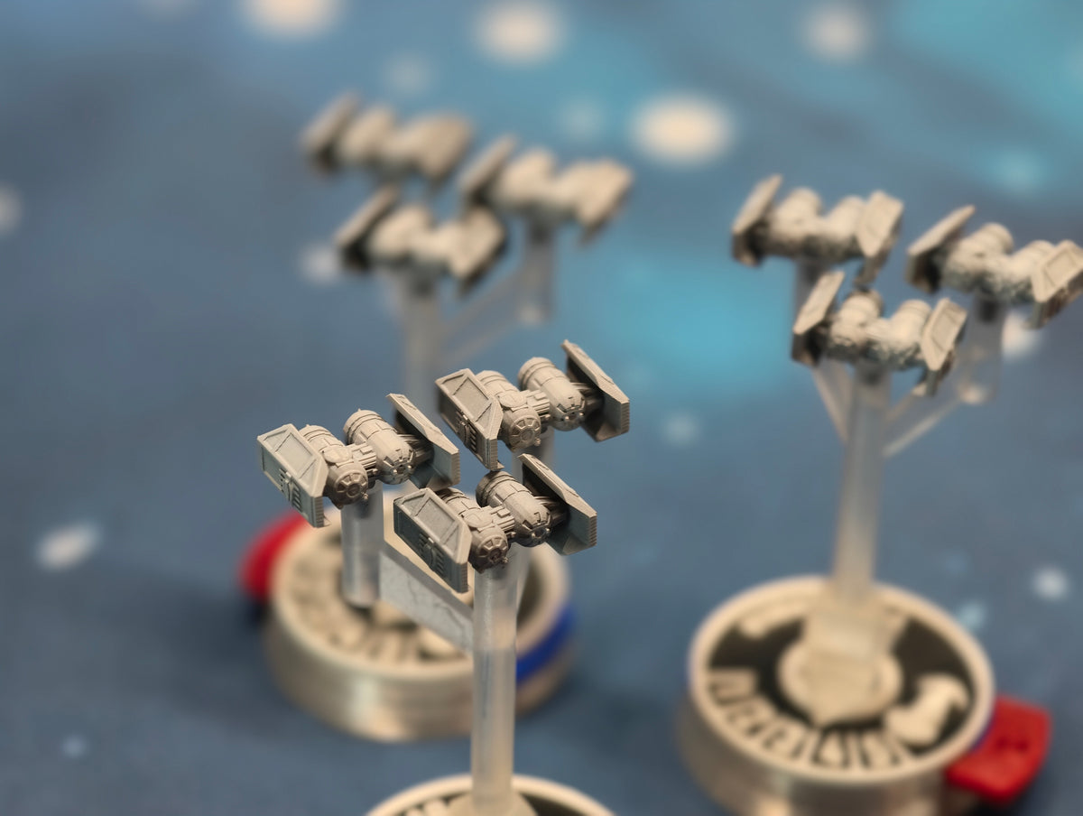Imperial TIE Bomber models for space wargaming