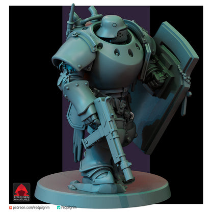Heavy Mechanized Unit Squad by Red Pilgrim Miniature - 3D printed Grimdark Miniature