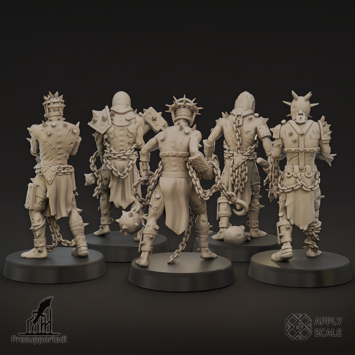 ApplyScale Wretcheds miniatures for infernal tabletop warbands
