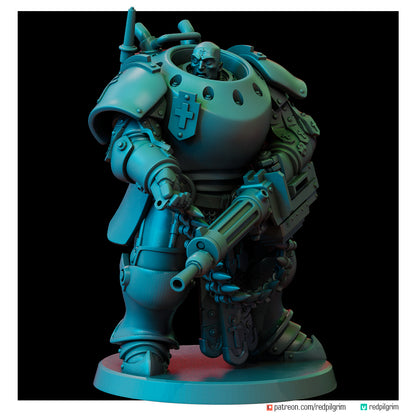 Heavy Gunner Heavy Mechanized Unit by Red Pilgrim Miniature - 3D printed Grimdark Miniature