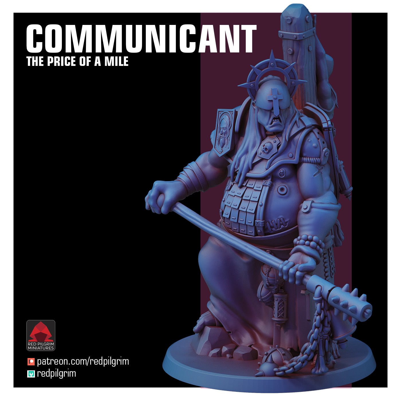 Pilgrim Communicant by Red Pilgrim Miniature - 3D printed Grimdark Miniature