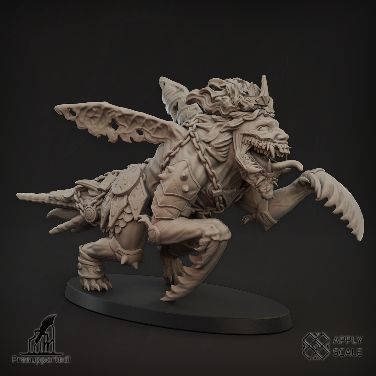 The Court Hell Beast by ApplyScale – 32mm Trench Crusade proxy miniature