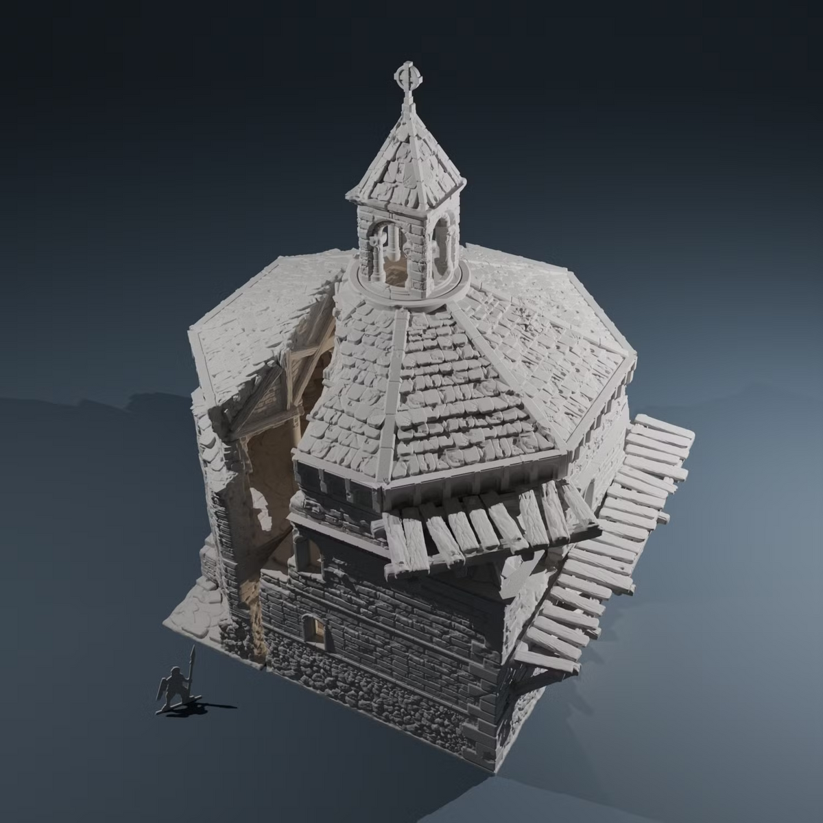 Temple ruins Baptistery - 28mm/32mm Wargaming Terrain