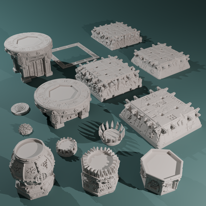 Kraken Redoubt - Heretic Laterns by Hexbrick - Wargaming Scenery - Trench Terrain