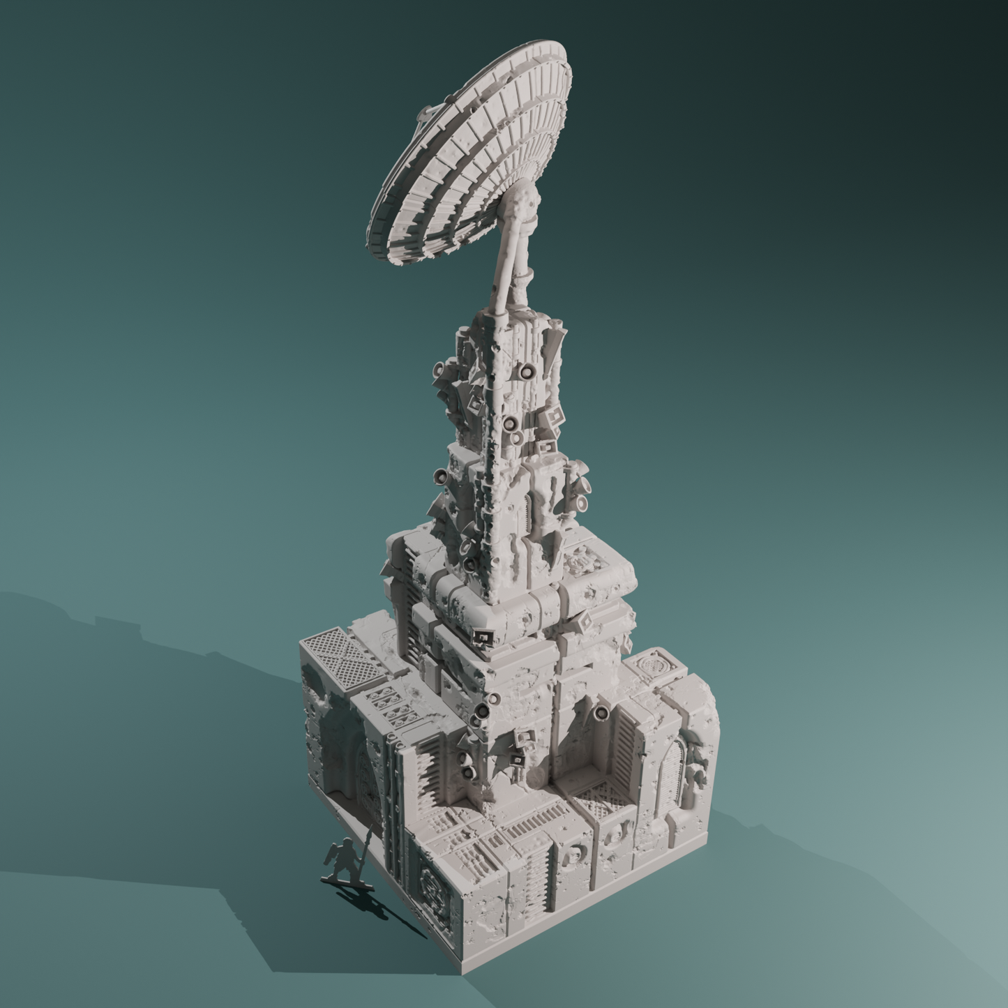 Kraken Redoubt - Trench Radio Tower by Hexbrick - Wargaming Scenery - Trench Terrain