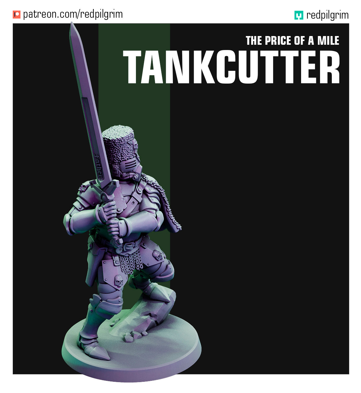 Tank cutter by Red Pilgrim Miniature - 3D printed Grimdark Miniature