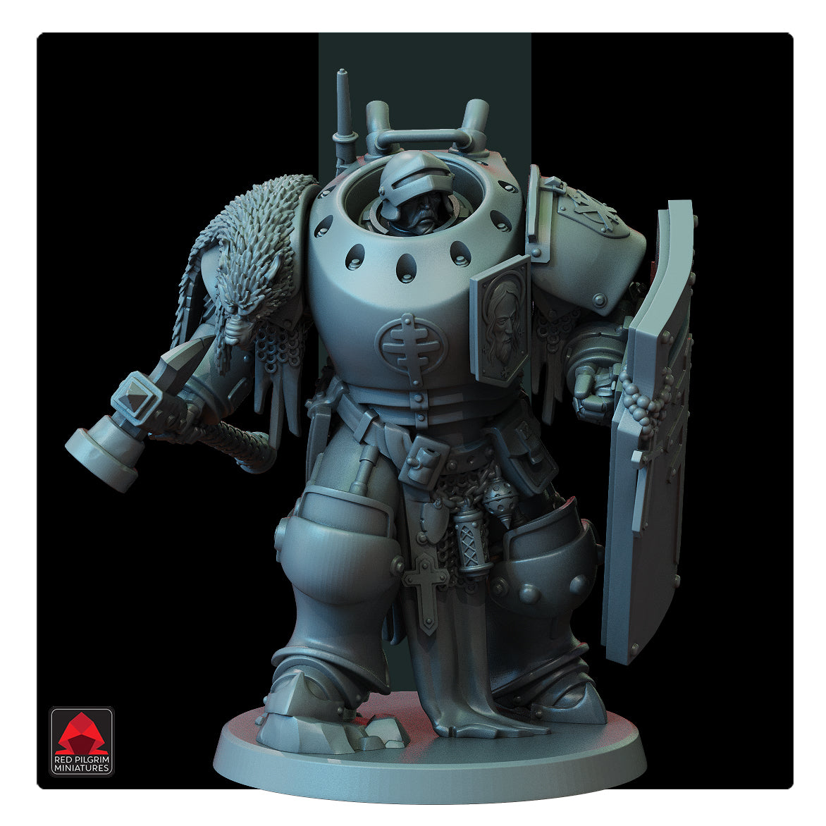 Leiutenant Heavy Mechanized Unit by Red Pilgrim Miniature - 3D printed Grimdark Miniature