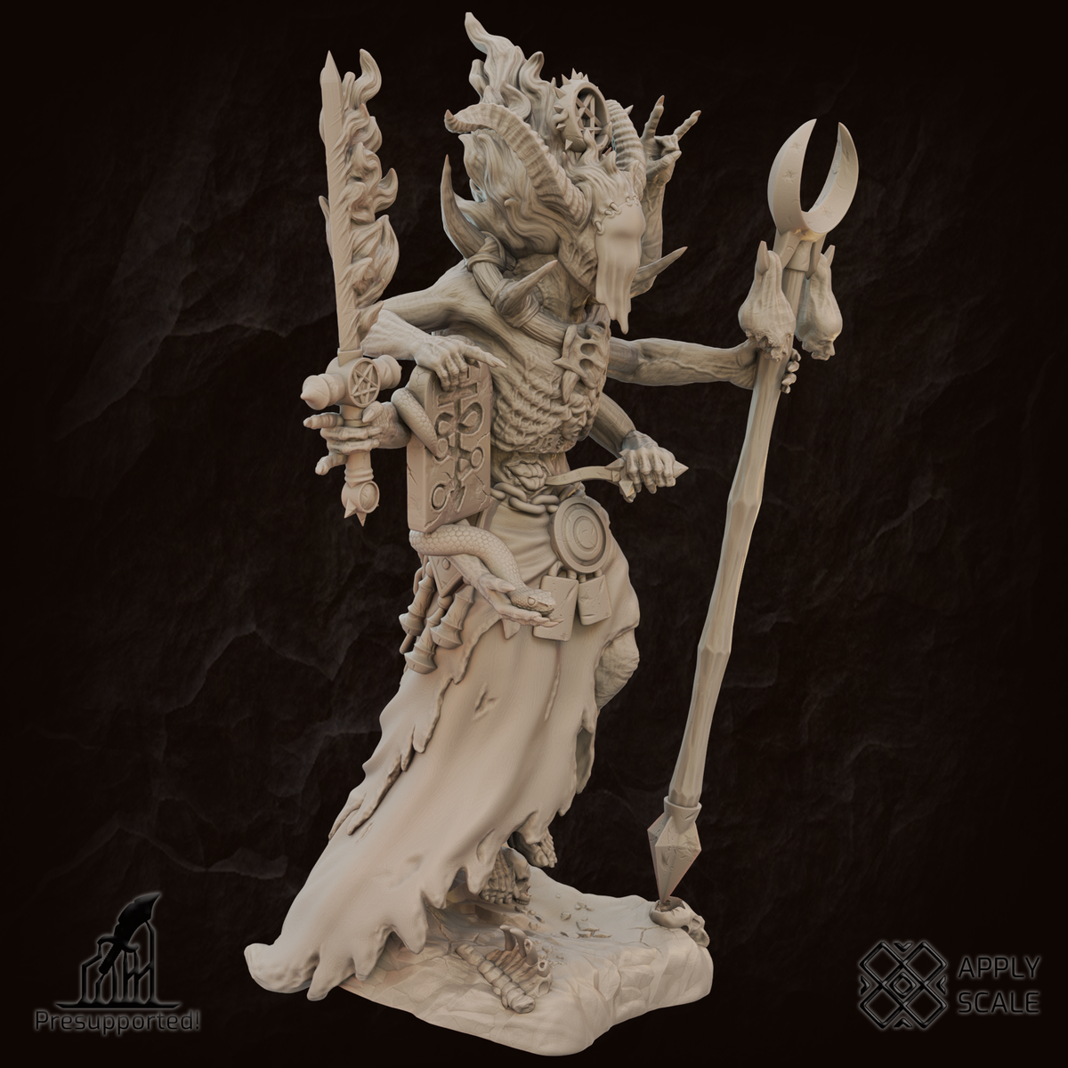 ApplyScale Sorcerer Deamon Mage demonic spellcaster for tabletop wargaming