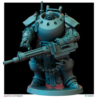 Heavy Gunner Heavy Mechanized Unit by Red Pilgrim Miniature - 3D printed Grimdark Miniature