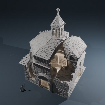 Temple ruins Baptistery - 28mm/32mm Wargaming Terrain