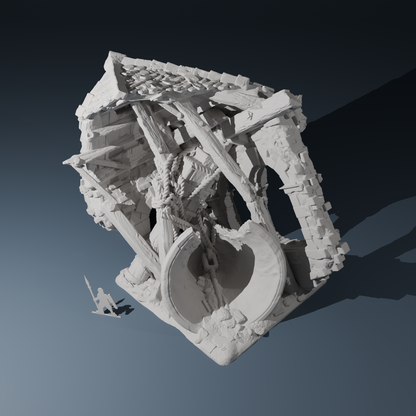 Temple ruins  - Destroyer Bell by Hexbrick - Wargaming Scenery - Trench Terrain