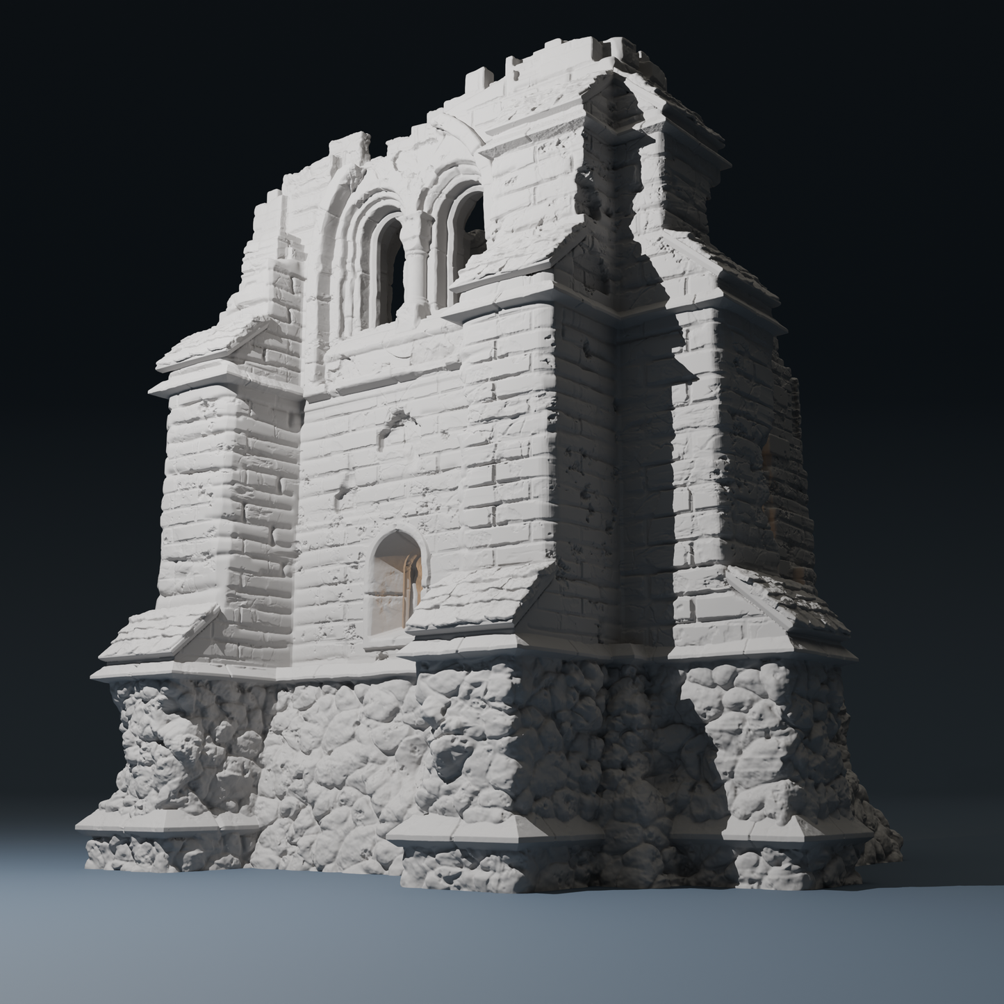 Temple ruins Corner B - 28mm/32mm Wargaming Terrain