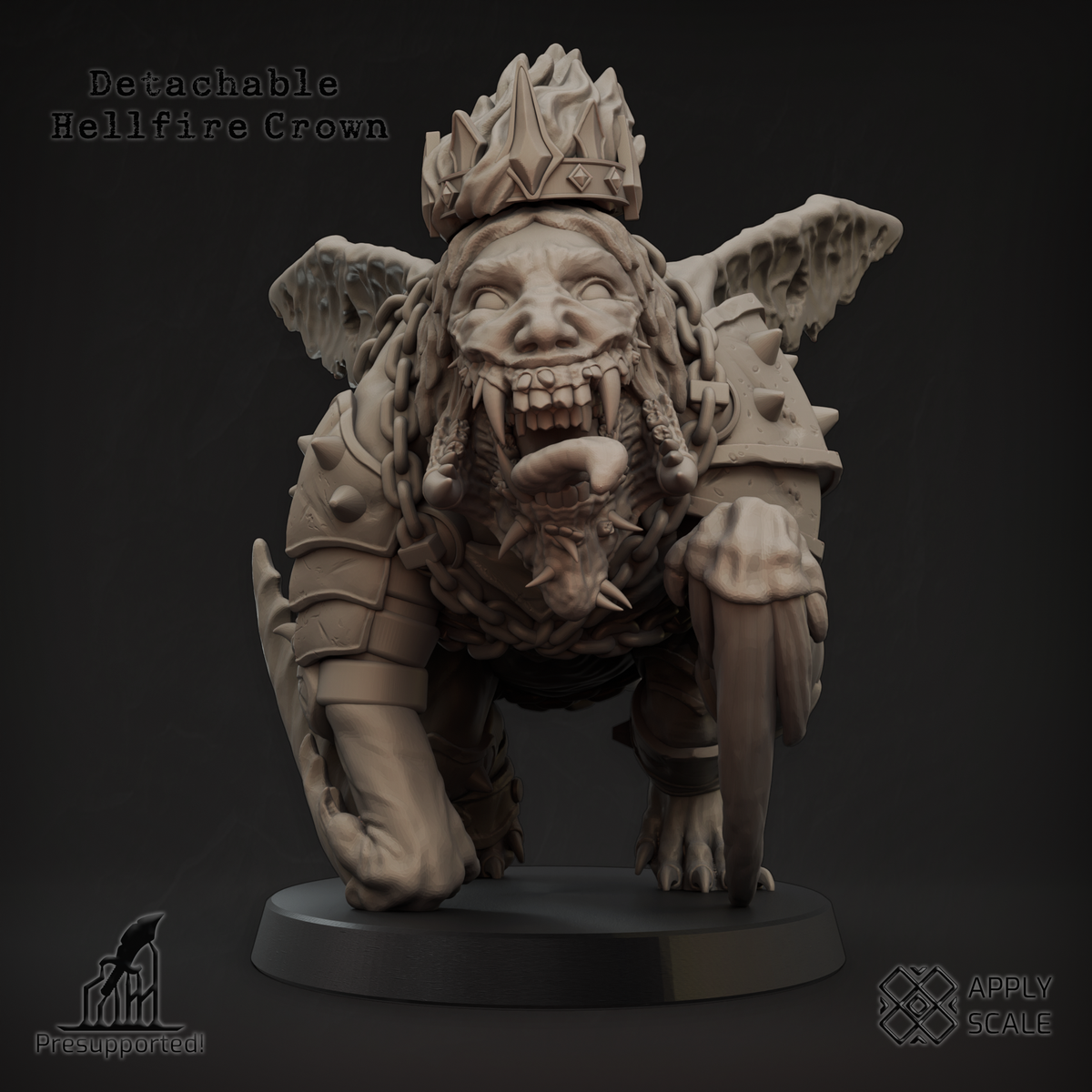 ApplyScale Hell Beast infernal creature miniature for tabletop skirmish games