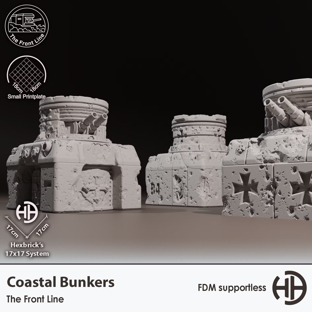 The Front Line Coastal Bunkers - 28mm/32mm Wargaming Terrain