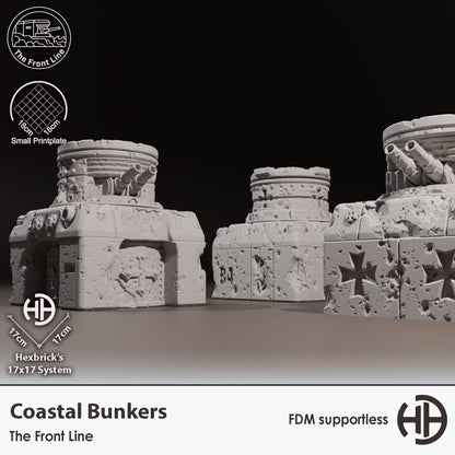 The Front Line Coastal Bunkers - 28mm/32mm Wargaming Terrain