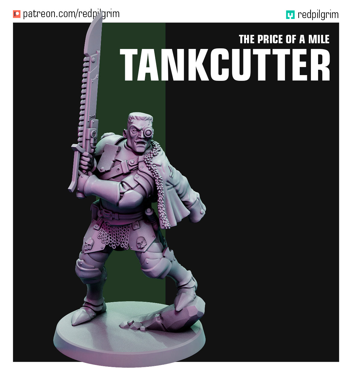 Tank cutter by Red Pilgrim Miniature - 3D printed Grimdark Miniature