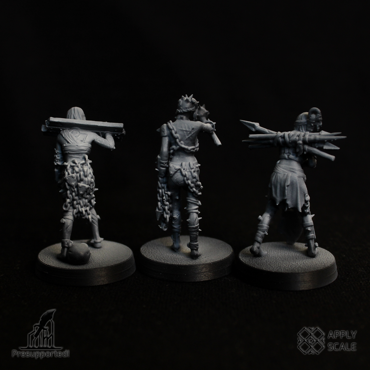 Wretched Slaves 32mm resin miniature set for grimdark skirmish games