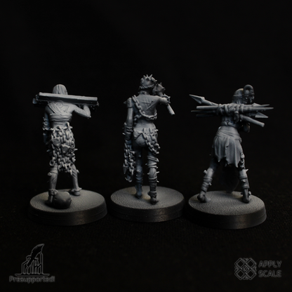 Wretched Slaves 32mm resin miniature set for grimdark skirmish games