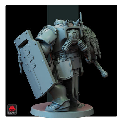 Leiutenant Heavy Mechanized Unit by Red Pilgrim Miniature - 3D printed Grimdark Miniature