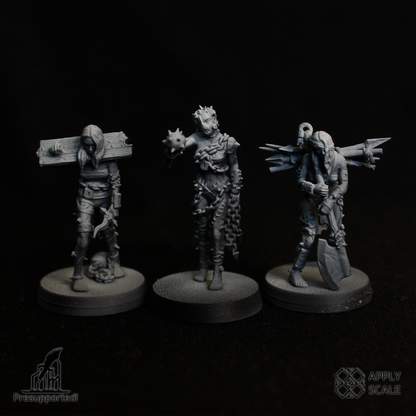 Three Wretched Slaves resin miniatures with 25mm bases – ApplyScale