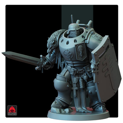 Leiutenant Heavy Mechanized Unit by Red Pilgrim Miniature - 3D printed Grimdark Miniature