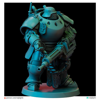 Heavy Gunner Heavy Mechanized Unit by Red Pilgrim Miniature - 3D printed Grimdark Miniature