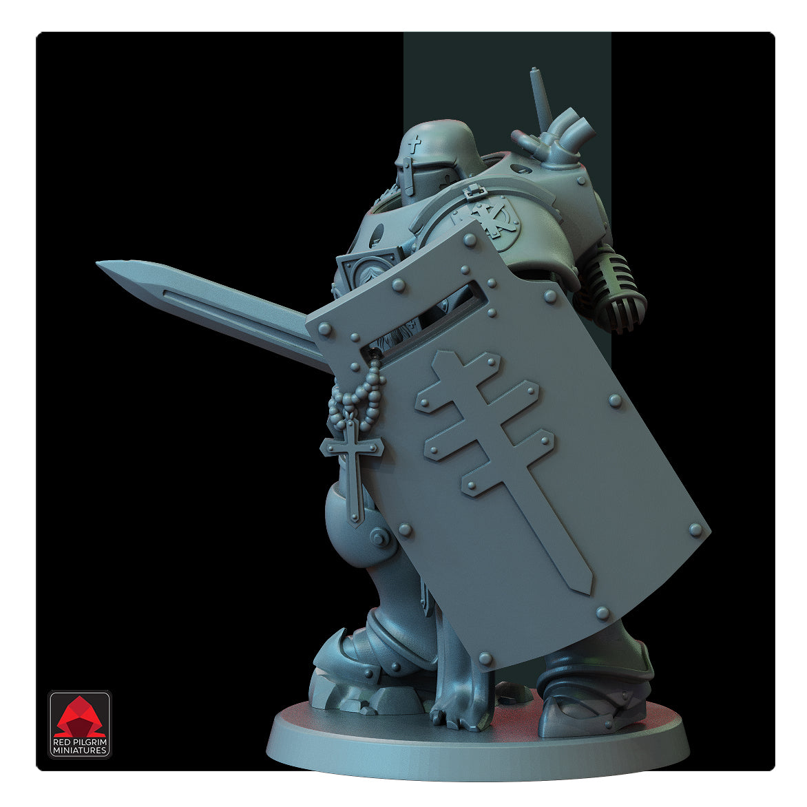 Leiutenant Heavy Mechanized Unit by Red Pilgrim Miniature - 3D printed Grimdark Miniature