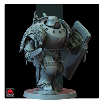 Leiutenant Heavy Mechanized Unit by Red Pilgrim Miniature - 3D printed Grimdark Miniature