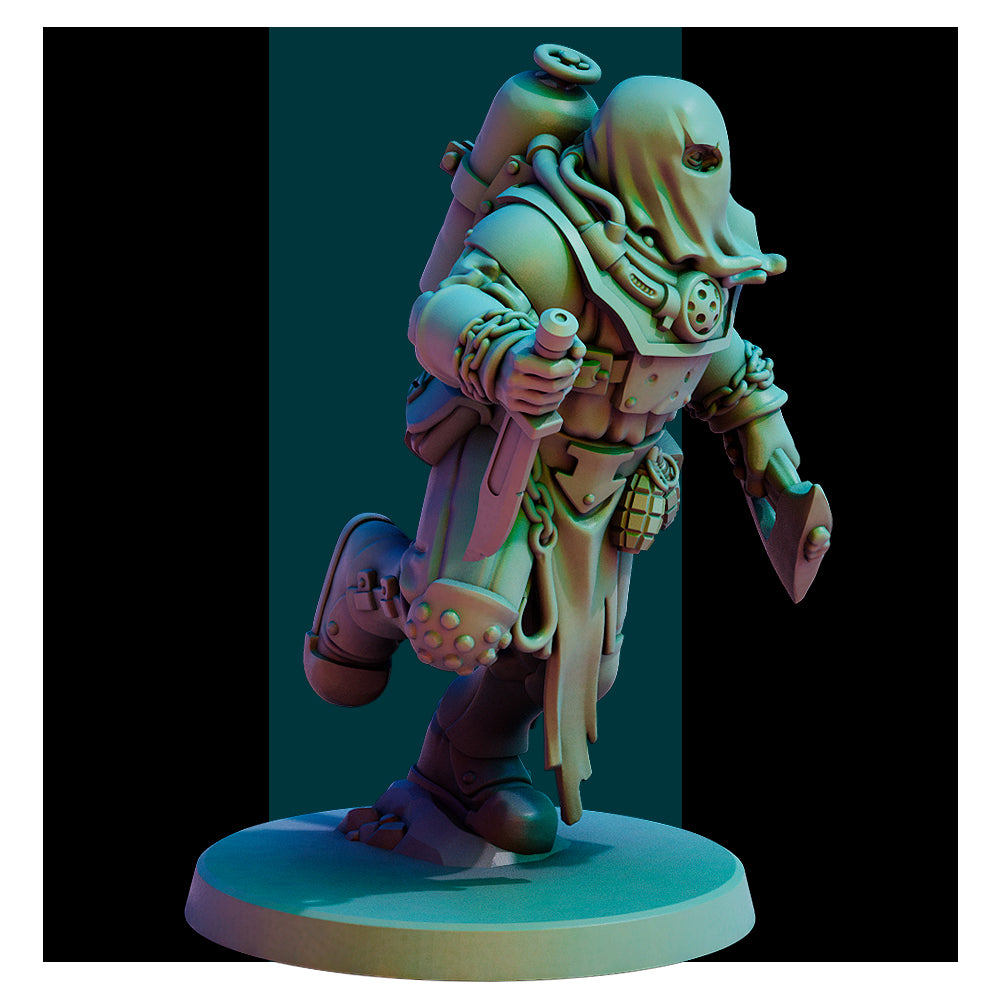 Naval Apostates with Leader by Red Pilgrim Miniature - 3D printed Grimdark Miniature