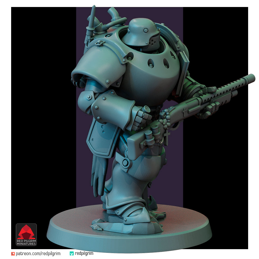 Heavy Mechanized Unit Squad by Red Pilgrim Miniature - 3D printed Grimdark Miniature