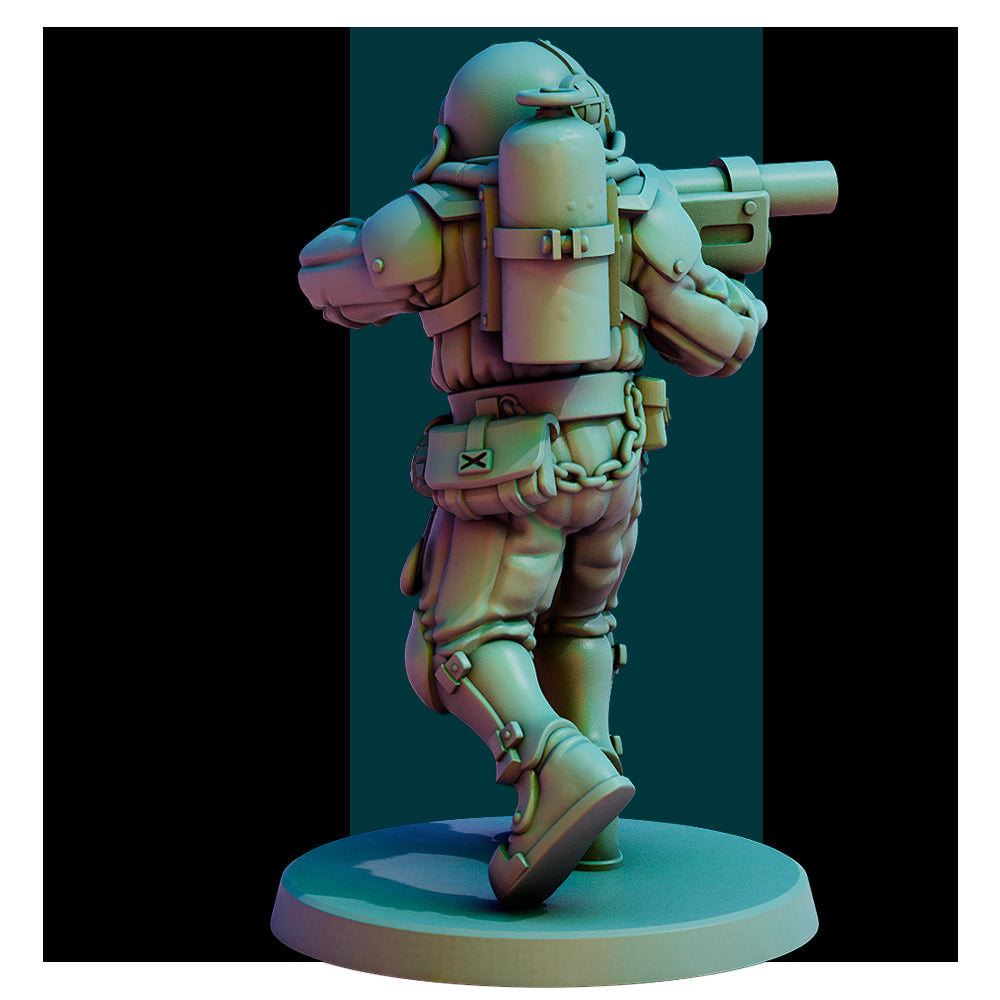 Naval Apostates with Leader by Red Pilgrim Miniature - 3D printed Grimdark Miniature