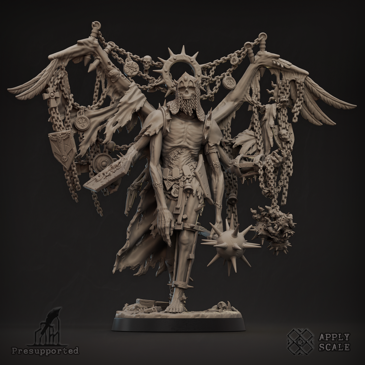Seraph of Mockery grimdark character miniature for narrative skirmish games
