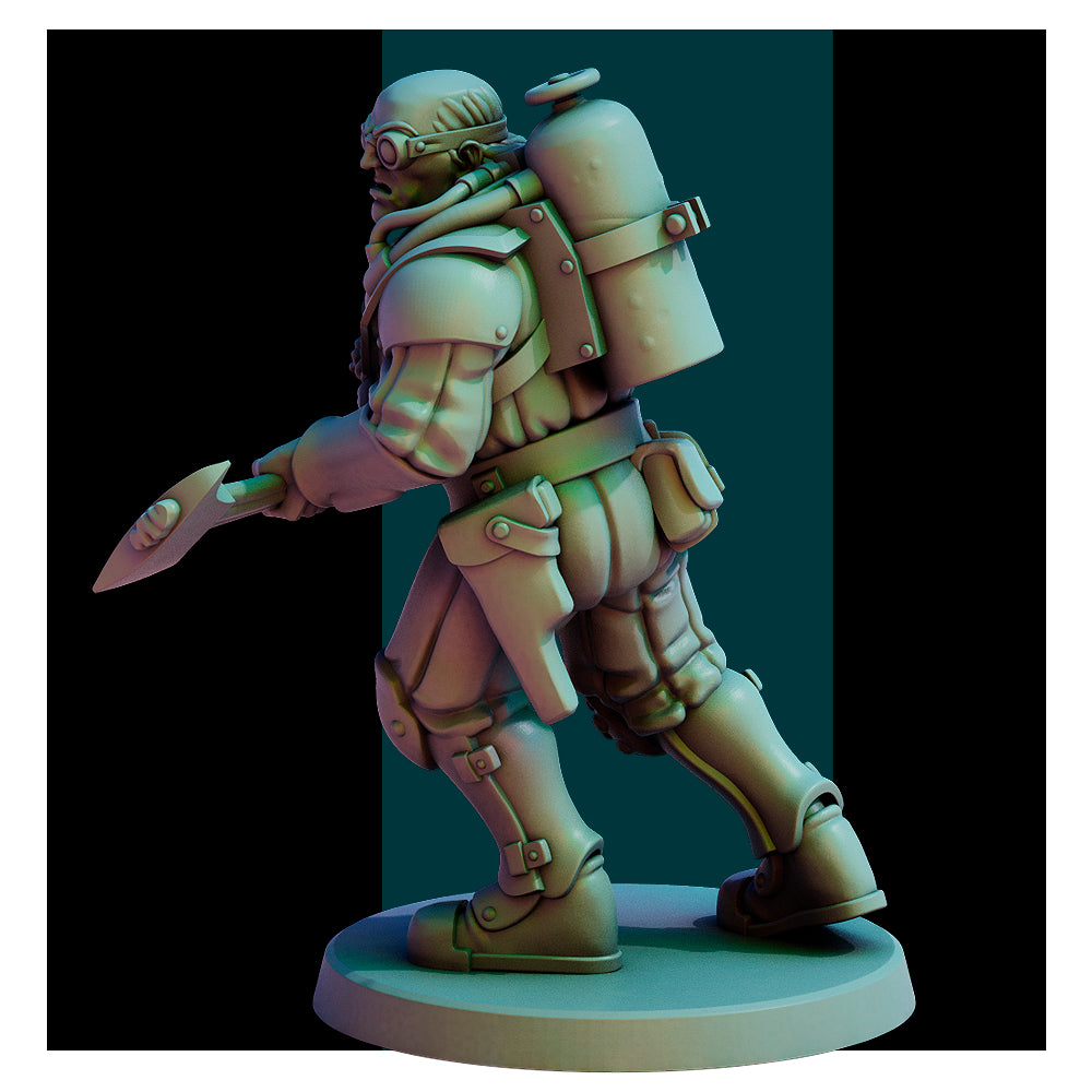 Naval Apostates with Leader by Red Pilgrim Miniature - 3D printed Grimdark Miniature