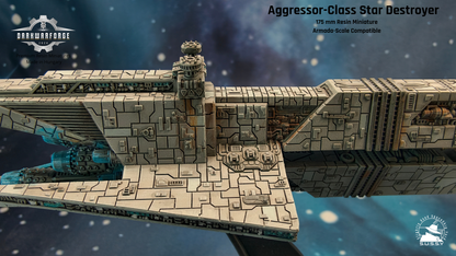 Aggressor-class Star Destroyer Compatible with Armada scale games left close-up