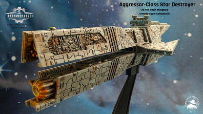 Aggressor-class Star Destroyer Compatible with Armada scale games left front close-up