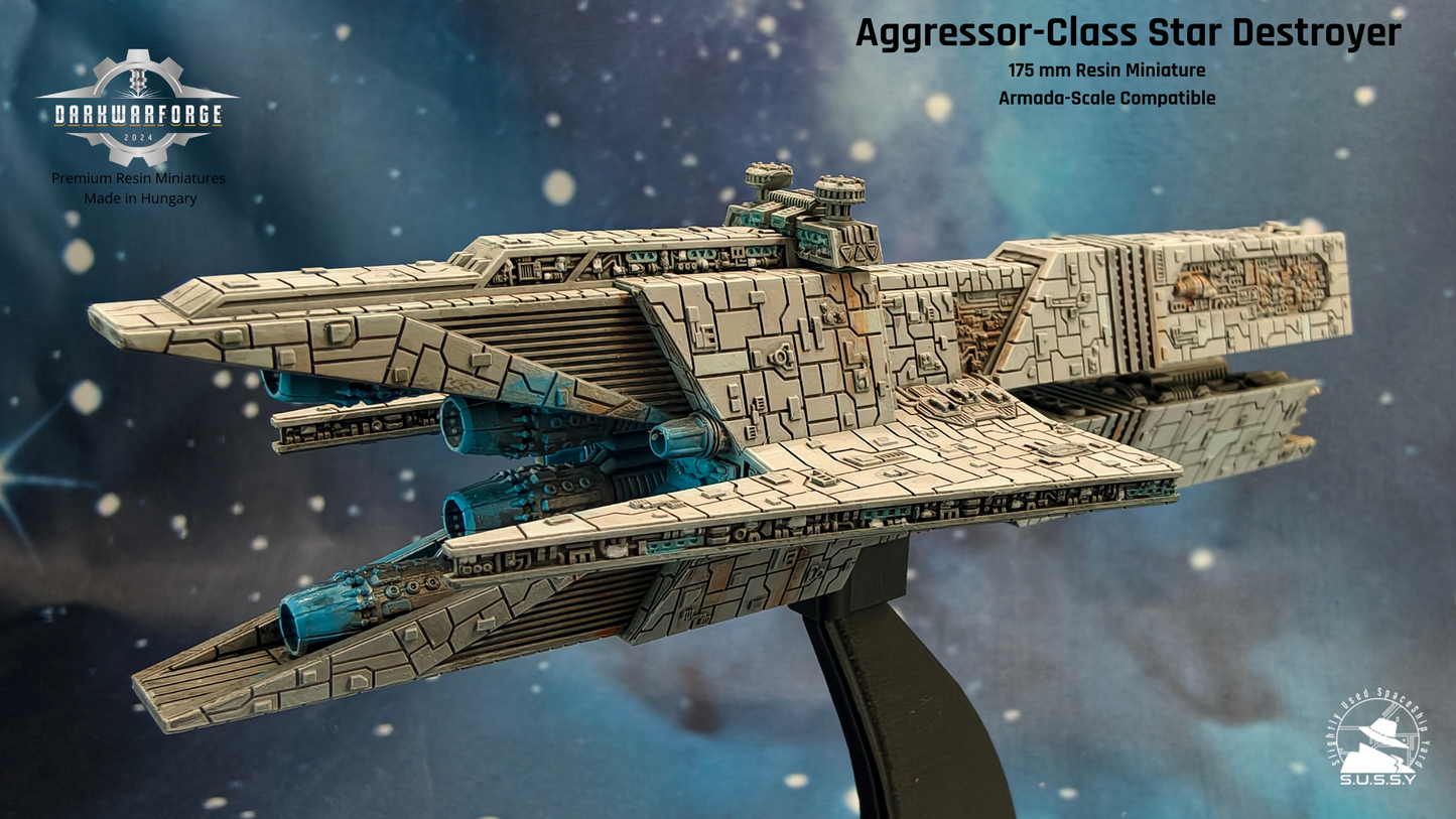 Aggressor-class Star Destroyer Compatible with Armada scale games left thruster close-up
