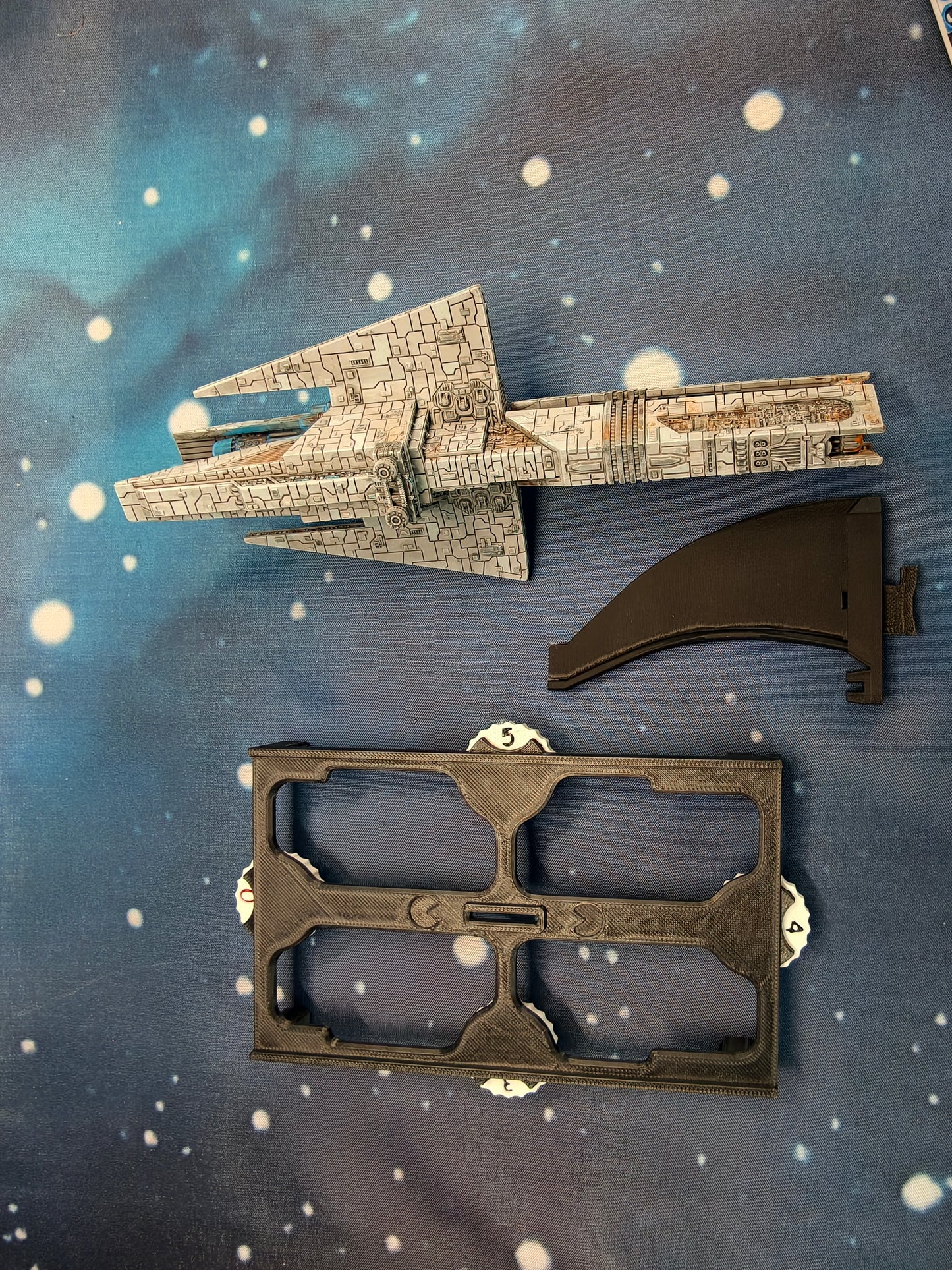 Aggressor-class Star Destroyer Compatible with Armada scale games model-stand variant