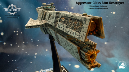 Aggressor-class Star Destroyer Compatible with Armada scale games right front close-up
