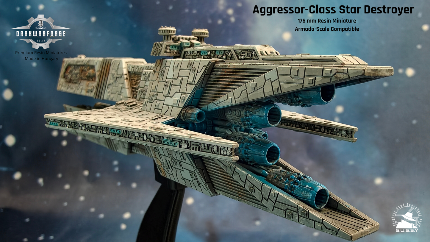 Aggressor-class Star Destroyer Compatible with Armada scale games right thruster close-up