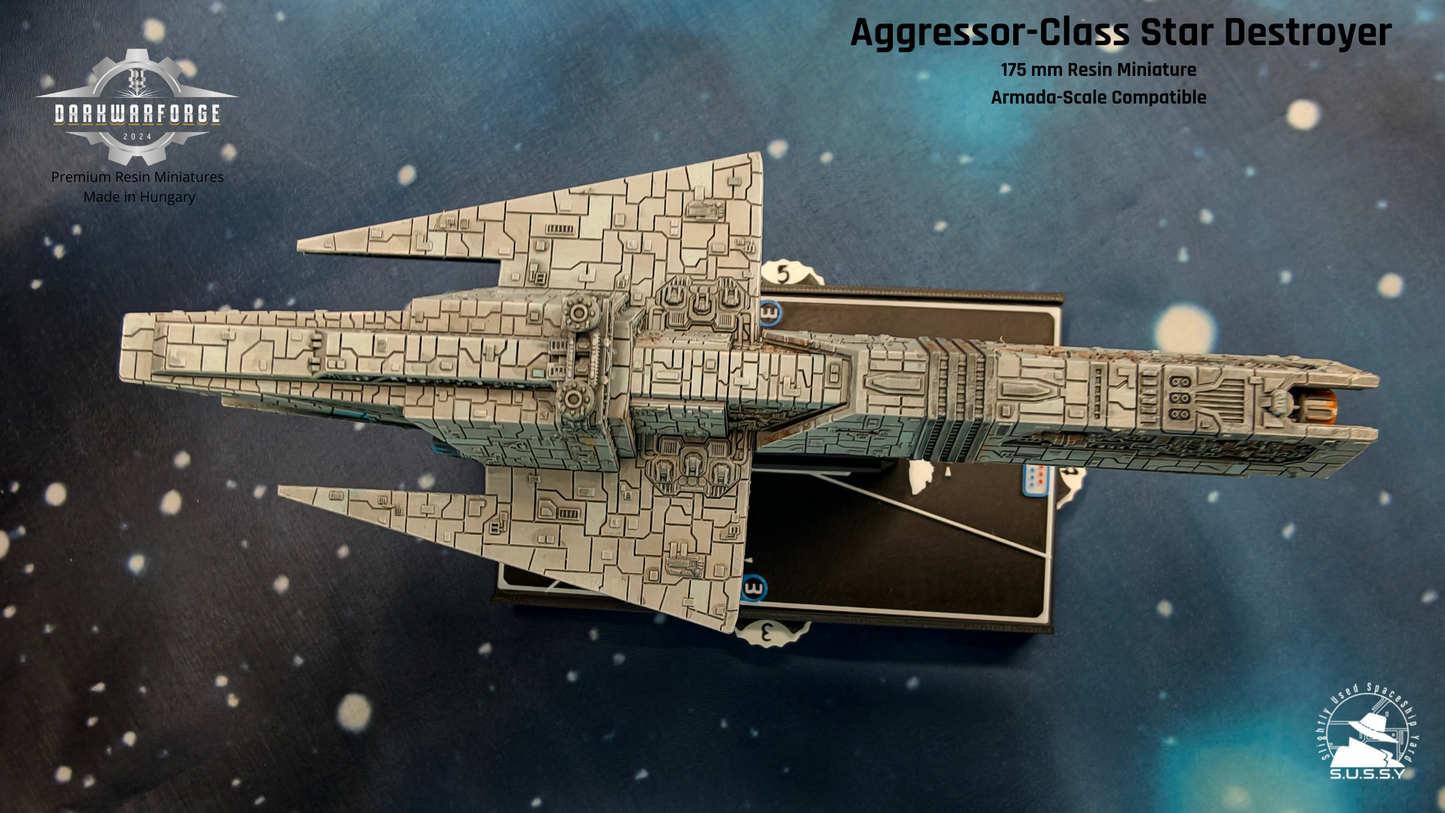 Aggressor-class Star Destroyer Compatible with Armada scale games top colse-up