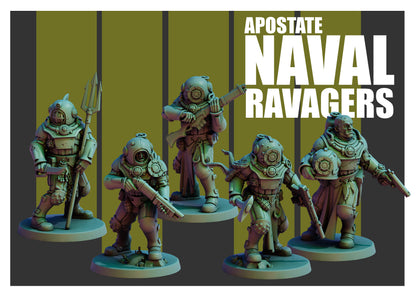 Apostate Naval Ravagers by Red Pilgrim Miniature - 3D printed Grimdark Miniature