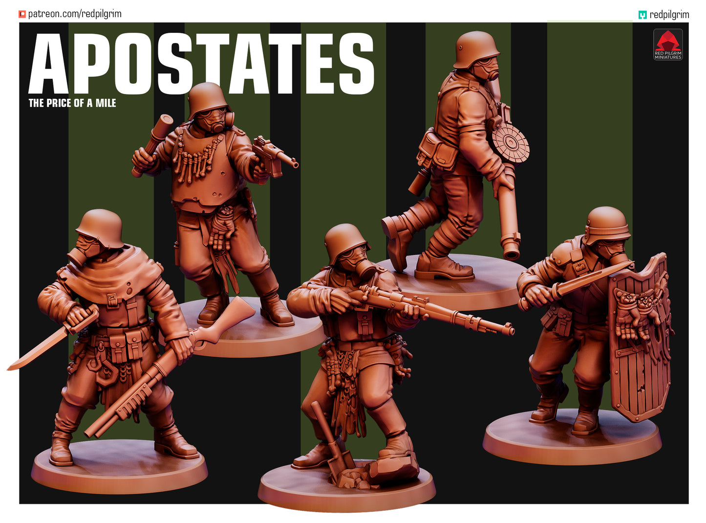 Apostates by Red Pilgrim Miniature - 3D printed Grimdark Miniature